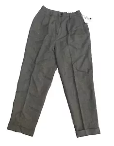 David N Lambswool Herringbone Dress Cuff Pants Size 10 Lined - Picture 1 of 10