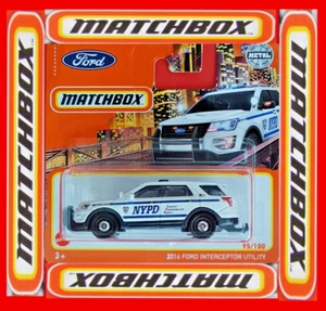 MATCHBOX 2022   2016 FORD INTERCEPTOR UTILITY   95/100   NEU&OVP - Bild 1 von 3