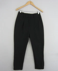 Country Road Pants Womens 8 Black Tapered High Rise Trousers Pockets Pleats Work - Picture 1 of 16