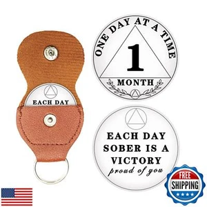 1 Month Sobriety Chip, 30 Days Sobriety Coin One Day at A Time AA Chips and M - Picture 1 of 5