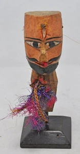 Vintage Wooden Puppet Head Bust Original Old Hand Carved Painted - Picture 1 of 6