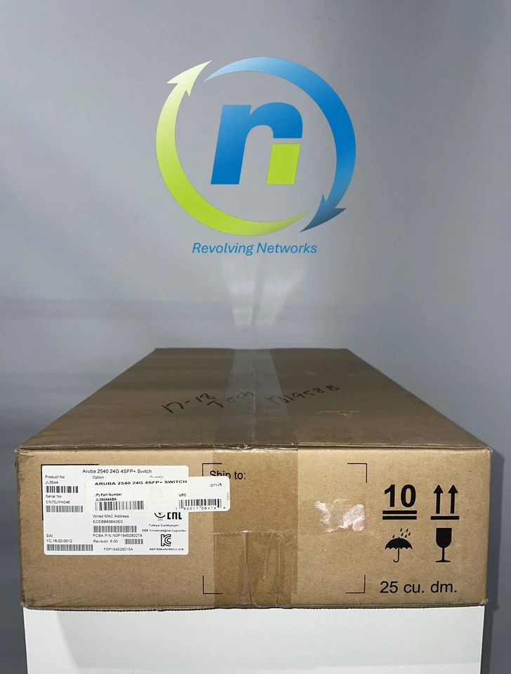NEW HPE Aruba JL354A 2540 24G RJ45 4SFP+ 1RU Switch - 1 Year Warranty - Image 1 of 1