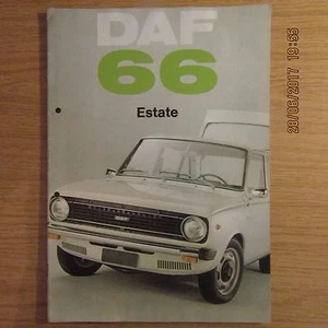 Folleto de ventas de automóviles DAF 66 Estate del mercado del Reino Unido 1972 - Imagen 1 de 2