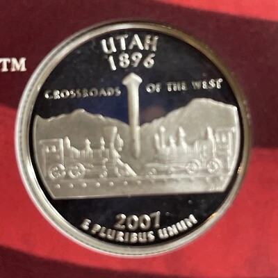 2007-S Utah Silver Proof State Quarter 90% Silver From Proof Set - Image 1 of 2