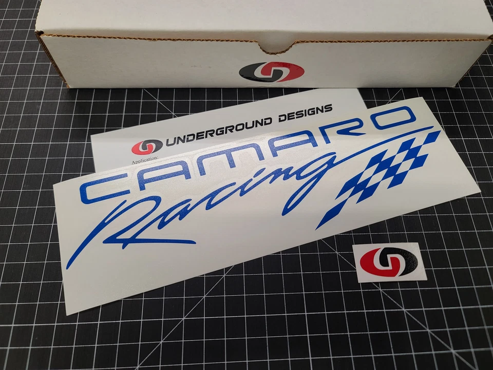 Calcomanías de carreras Camaro (paquete de 2) pegatinas retro con escritura para 1993-02 RS Z28 SS LT1 LS1 Foto 1 de 1
