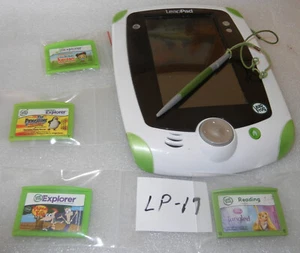 Leap Frog Leapfrog LeapPad Handheld-Spielsystem + 4 Spielpatronen - GUC LP-17 - Bild 1 von 7