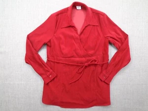 Motherhood Maternity Pullover Size Small Red 19" x 26" Velvet Feel Blouse - Picture 1 of 14
