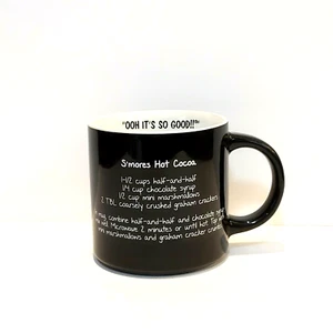 Mr. Food S'mores Hot Cocoa Recipe Coffee Tea 16oz Mug Black White - Picture 1 of 7