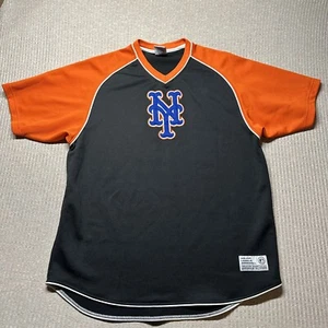 Pullover maglia New York Mets True Fan Taiwan Made uomo XL nero/arancione logo - Foto 1 di 8