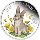 2023 1/2 oz Proof Colorized Tuvalu Silver Lunar Baby Rabbit Coin (Box + CoA)