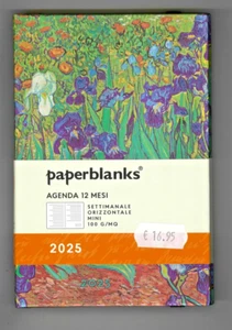 Agenda Settimanale orizzontale 2025 PAPERBLANKS IRIS Van Gogh, 12 mesi - Imagen 1 de 2