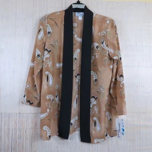 Vintage Jason/Cody Knit Paisley 3/4 Sleeve Cardigan Blazer Women Size 14 NWT - Picture 1 of 10