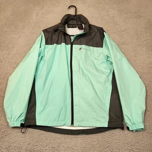 Frogg Toggs Womens S/M River Toadz Wind Rain Jacket Hooded Green Gray - Picture 1 of 19
