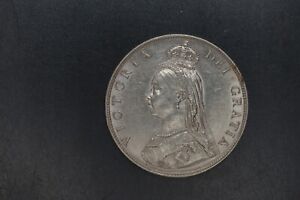 Great Britain km#746.4 1887 2/- silver coin UNC condition 2020 cv$750.00 (k115)