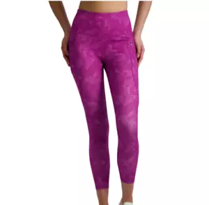 Reebok Women's Printed Prime Highrise 7/8 Legging with 25" Inseam and Side Zippe - Picture 1 of 5