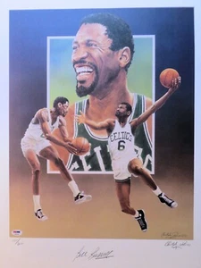 Bill Russell Signed Auto 18X24 Lithograph Litho Celtics Photo #/500 PSA/DNA - Picture 1 of 2