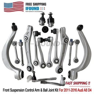 Set of 16 Front Suspension Control Arm & Ball Joint Kits For Audi A8 D4 Foto 1 de 4