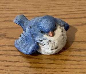 Keramik kleiner blauer Vogel - Bild 1 von 4