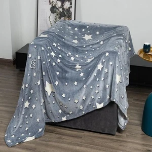 Blanket Luminous Lightweight Decorative Star Design Soft for Taking A Sofa - Bild 1 von 3