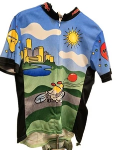 Vintage 1998 Voler Bicycle Party The Plains MTR Omaha Cycling Jersey Mens Large - Picture 1 of 18