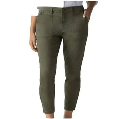 Social Standard by Sanctuary Ladies Logan Olive Green Stretch Utility Pants 12 - Image 1 of 4