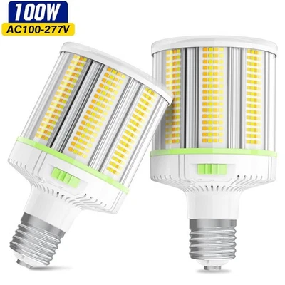 2 Pack 100W LED Corn Bulb E39 Mogul Base Warehouse Shop Lights 4500/5000K/5700K - Image 1 of 4