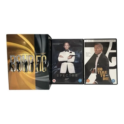James Bond Complete Collection 26 Films (1962-2021 DVD) Region 2 PAL  - Image 1 of 4