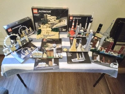 Lego Architecture LOT OF 7 complete 21005-21047-21044-21043-21028-21321-21034 - Image 1 of 4