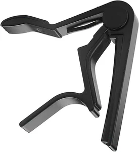 Capo,Capo Chitarra per Basso Elettrico Acustico Ukulele (Nero) Nero - Foto 1 di 2