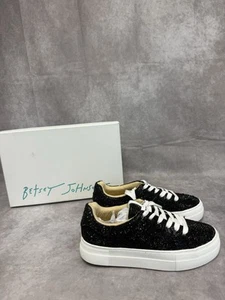 Betsey Johnson Mujer Talla 5.5 M Negro Estrás Haper Botín Tenis Zapatos - Imagen 1 de 5