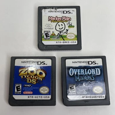Lote de 3 Videojuegos Nintendo DS (Nintendo DS, Solo Carrito) Overlord, Marker Man, Foto 1 de 4