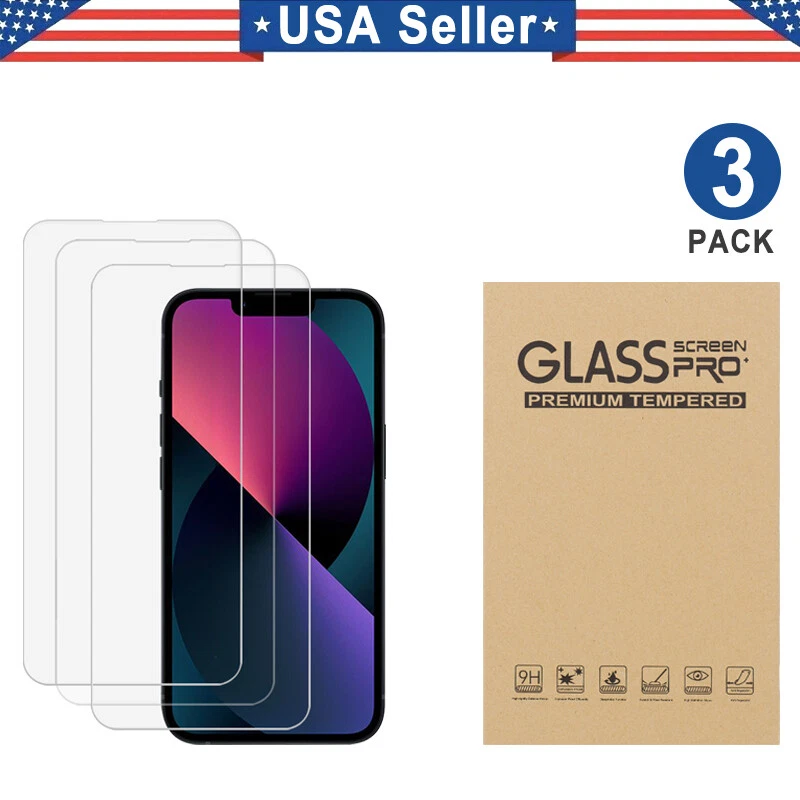 3PCS Tempered Glass iPhone 6 6S 7 8 SE X XR XS MAX 11 12 13 14 15 - Image 1 of 1