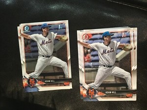 2018 Bowman Draft BD-154 Adam Hill 15 count, 3 chrome, 12 base lot New York Mets