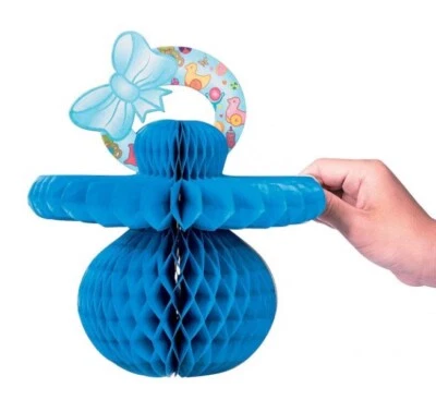 3 Pac! Украшение стола для вечеринки в честь душа ребенка ЦЕНТРАЛЬНЫЙ ЭЛЕМЕНТ или висячие синие соски для мальчика - Изображение 1 из 2