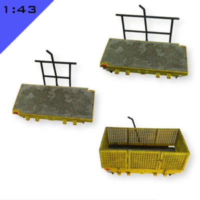 1x 3D printed RAIL PUSH TROLLEY 1:43, O Model Miniature Scenery Layout - Image 1 of 4