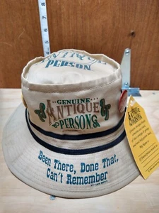 Genuine 1993 Antique Person Hat Tan NWT Fishing/Outdoor Hat 5 PINS Laid Back - Picture 1 of 10