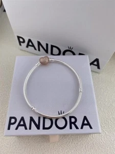 Pandora Moments Schlangen-Gliederarmband silber mit Herz-Verschluss 18cm - Bild 1 von 5
