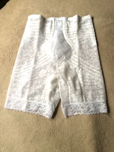 RAGO 3X White Lacette Extra Firm High Waisted Long Leg Girdle # 17-0102-8 NWT - Picture 1 of 9