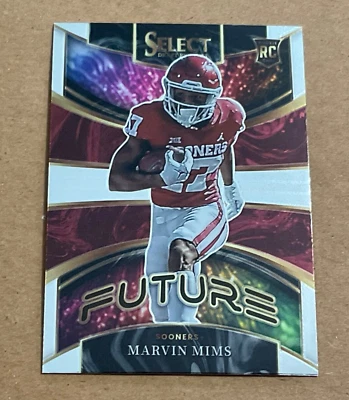 2023 Panini Select Draft Picks Future FUT-20 Marvin Mims Rookie Sooners Football - Image 1 of 2