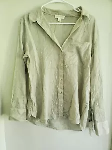 New Treasure Bond Womens Blouse Buttons Ivory warden Plaid small - Picture 1 of 4