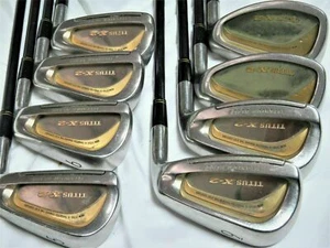 BEAUTIFUL GOLD 8pc MARUMAN Titus X-2 R-flex IRONS SET Golf Clubs - Picture 1 of 6
