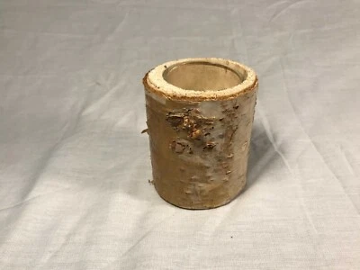 Rustic Home Decor New Small White Birch Log Votive Candle Holder - Image 1 of 4
