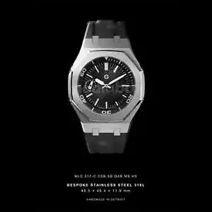 Orologio MLC su misura nero/argento/gomma personalizzato mod G-Shock GA2100 regalo Casioak - Foto 1 di 9