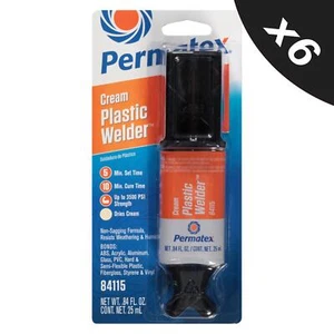 6x Colla Plastica Epossidica Alta Resistenza Saldatura Plastica Riparazione Tutti i Tipi Plastiche 25ml - Foto 1 di 7