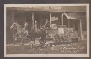 rppc c1910 EGG DELIVERY WAGON Record Haul 662 DOZEN EGGS! Teamster Wagon - Picture 1 of 2