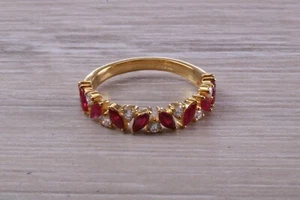 Eternityring Rubin und Diamant besetzt Gelbgold - Bild 1 von 7