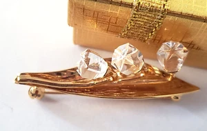Swarovski Crystal Memories Mini Lily of the Valley Brooch. Pre-Loved @PK - Picture 1 of 8