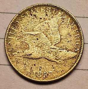1857 1C Flying Eagle Cent VF Details - Picture 1 of 4