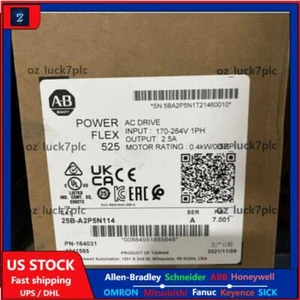 25B-A2P5N114 AB NUOVO PowerFlex 525 0,4KW 0,5HP AC Drive 25BA2P5N114 US Free Tax - Foto 1 di 1