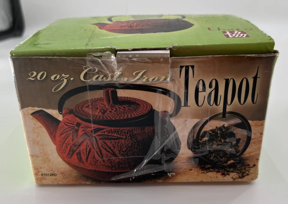 Tetera de hierro fundido Unity 20 OZ Osaka roja antigua Dutch International #1012RD Tetsubin Foto 1 de 4